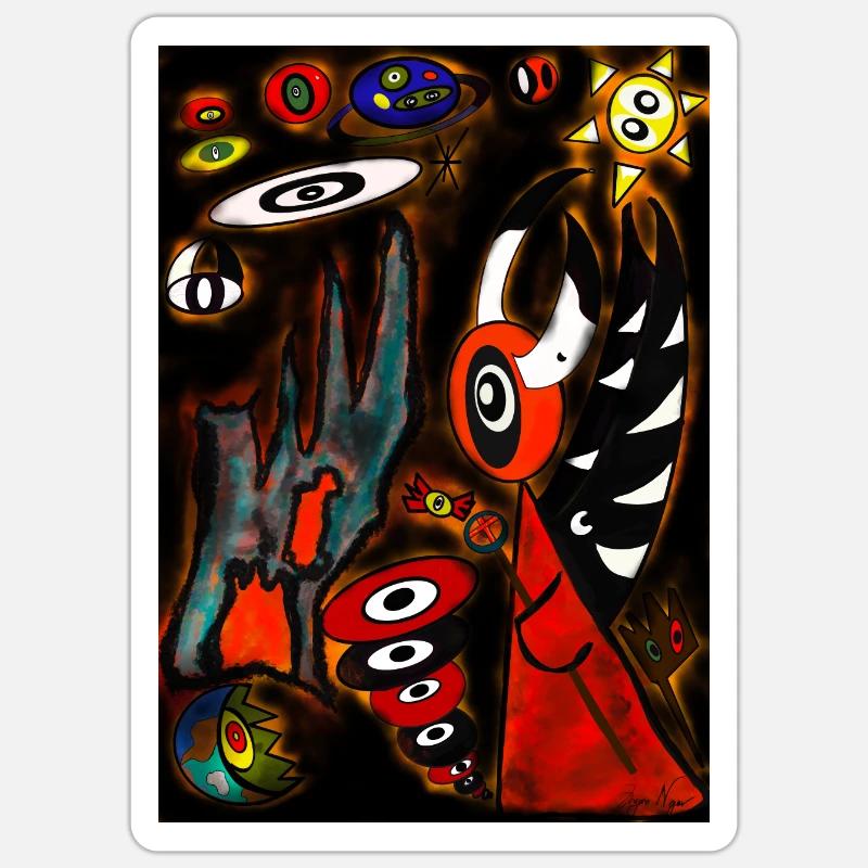 Sami wird die Welt entdecken Sticker Größe S (10 x 10 cm)