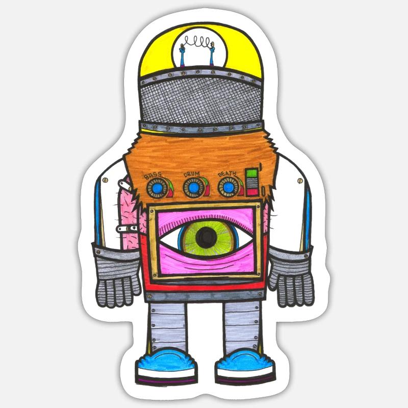 Technorobot Sticker Größe S (10 x 10 cm)