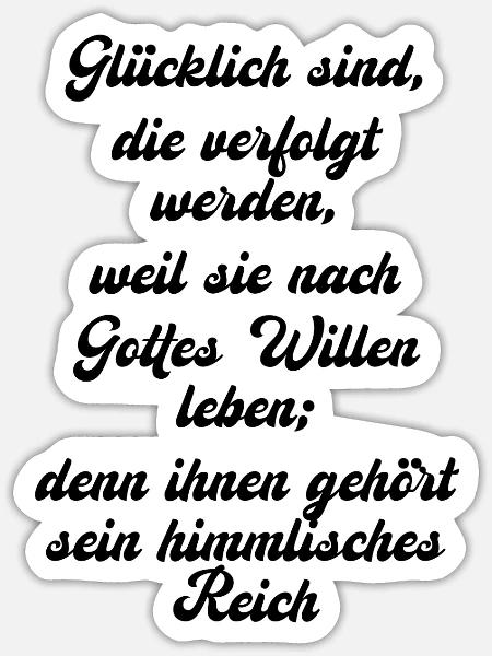 Glücklich und verfolgt - Sticker Größe S (10 x 10 cm) - Mattweiß