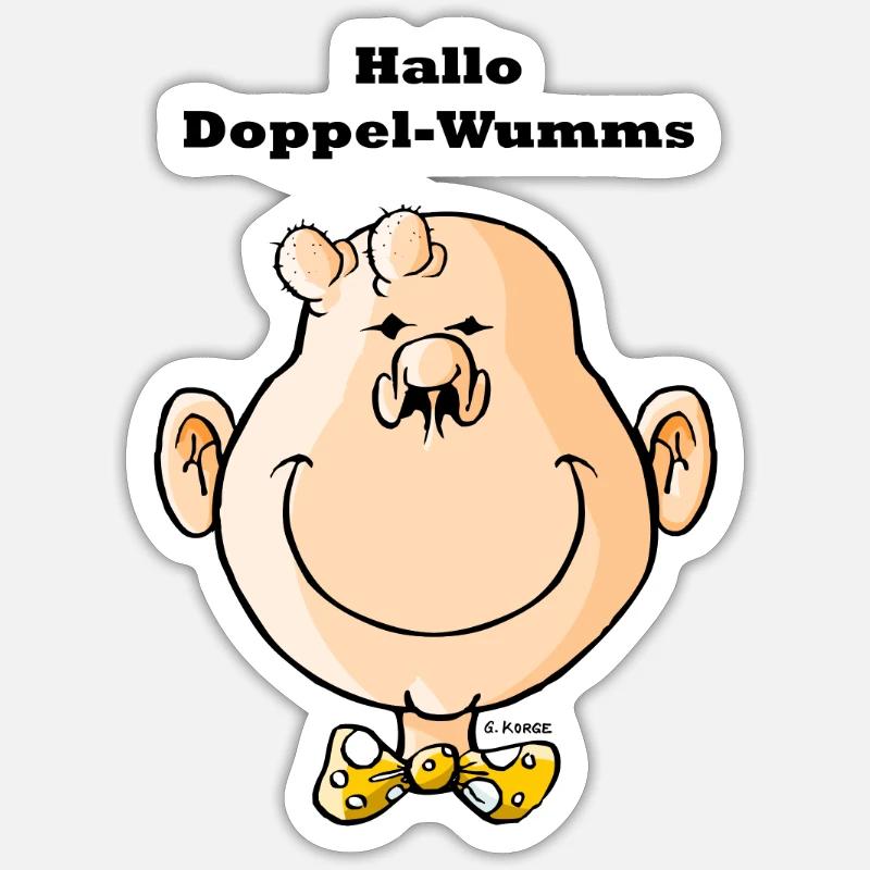 Example Kopp Doppelwumms - Sticker size S (10 x 10 cm) - white matte