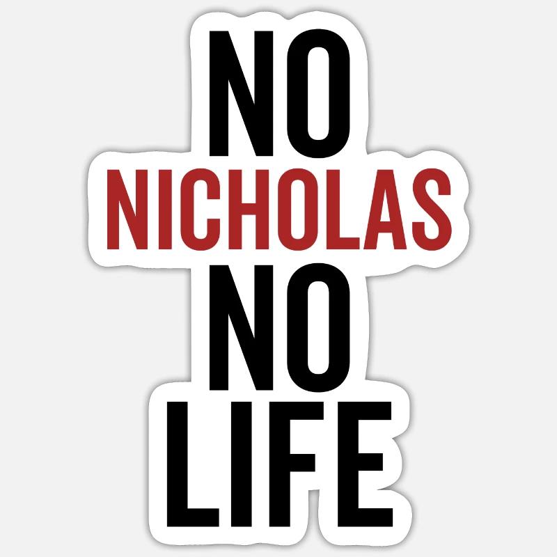Pas de Nicolas Pas de vie Sticker taille S (10 x 10 cm)