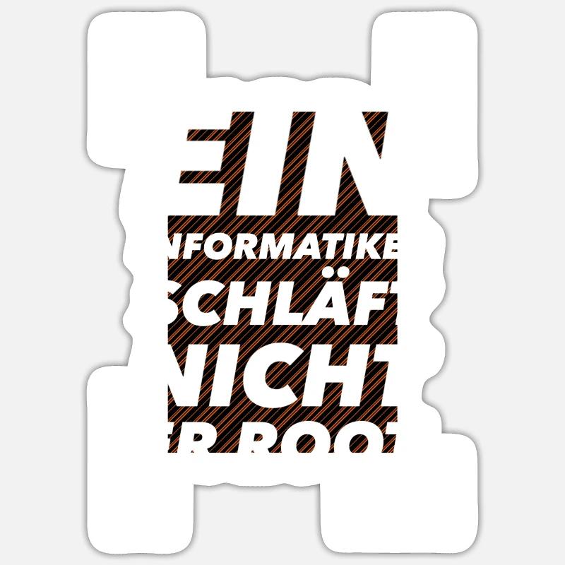 Informatiker Programmierer Admin Nerd Geschenk - Sticker Größe S (10 x 10 cm) - Mattweiß