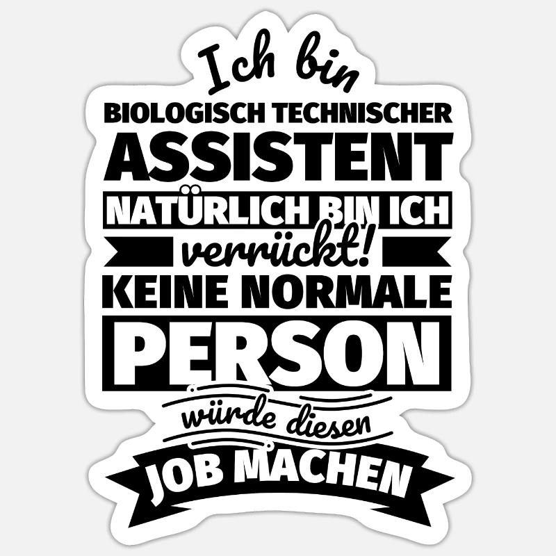 Biologisch technischer Assistent Geschenke - Sticker Größe S (10 x 10 cm) - Mattweiß