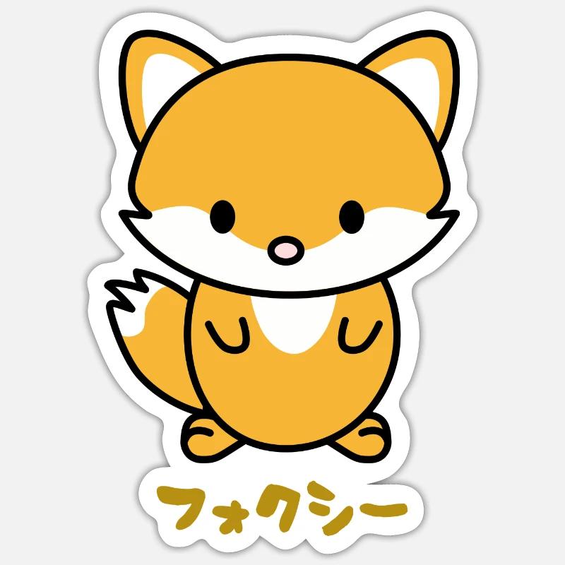 Foxy - Sticker size S (10 x 10 cm) - white matte