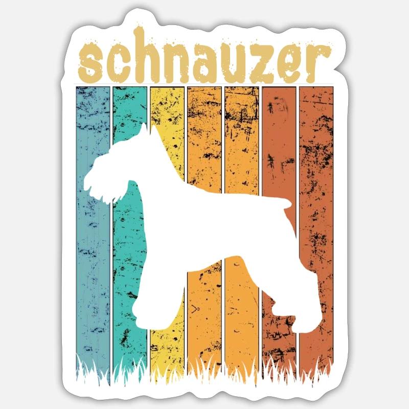 Schnauzer - Sticker size S (10 x 10 cm) - white matte
