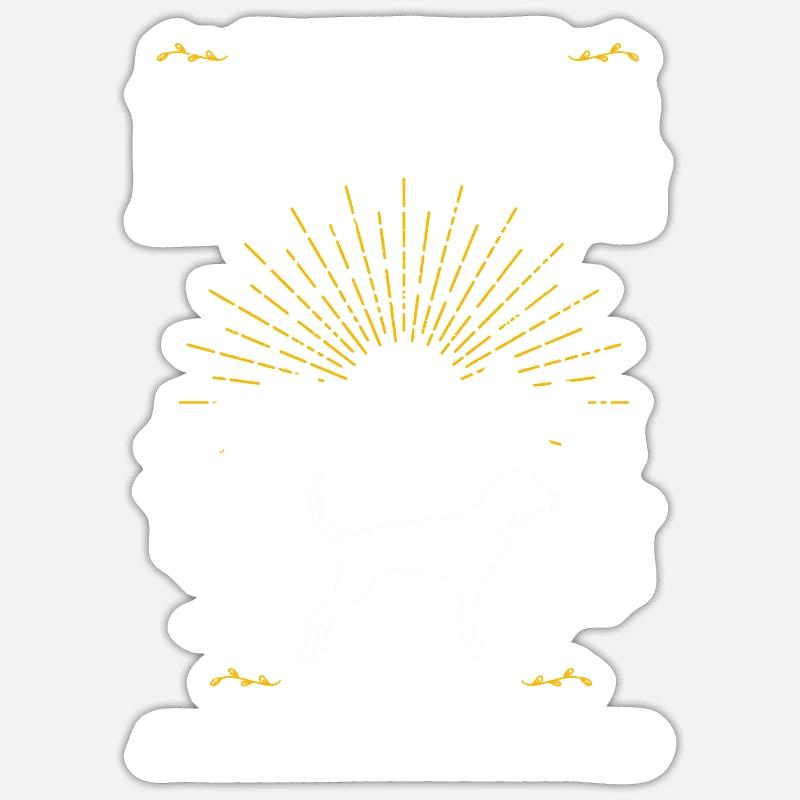 Anglais américain Coonhound - Sticker taille S (10 x 10 cm) - blanc mat