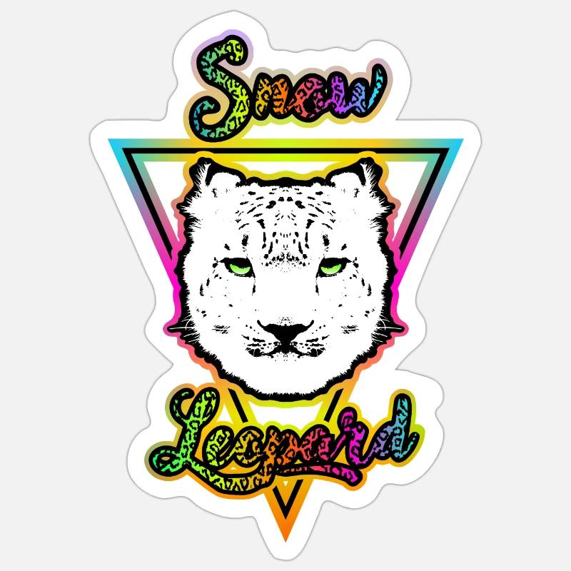 Schneeleopard Sticker Größe S (10 x 10 cm)
