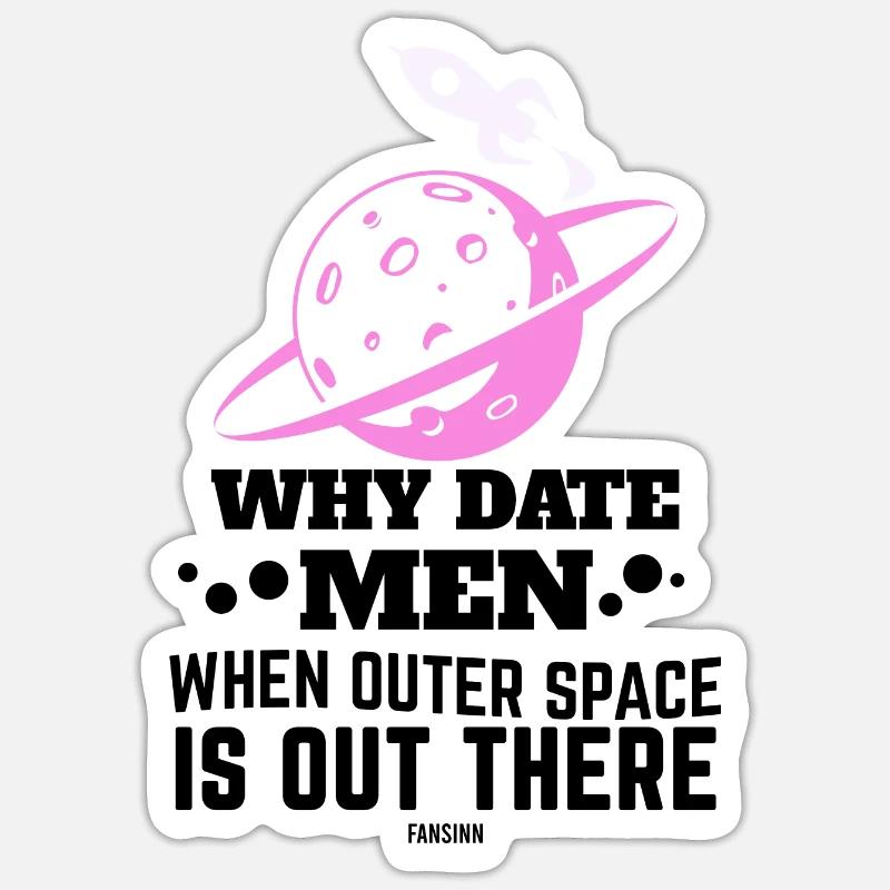 Femme astronaute en sciences spatiales - Sticker taille S (10 x 10 cm) - blanc mat