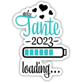 tante 2023 - Sticker Größe S (10 x 10 cm) - Mattweiß - Vorne