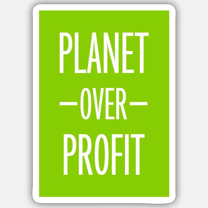 Planète sur le devis de profit Sticker taille S (10 x 10 cm)