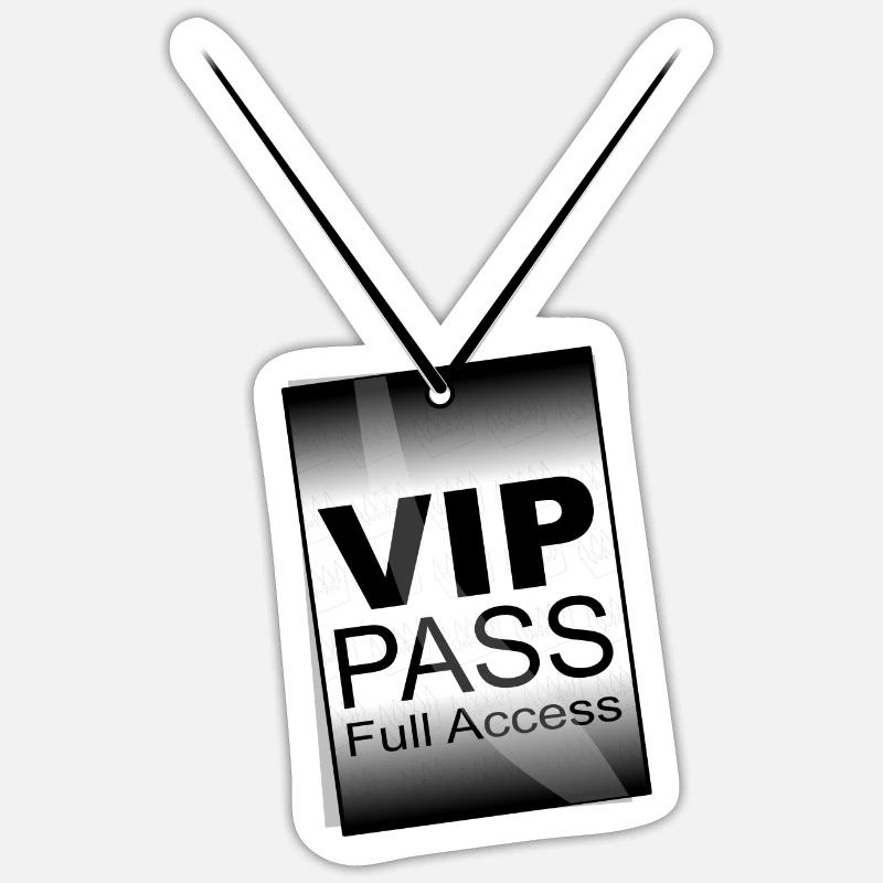 VIP Pass Sticker Größe S (10 x 10 cm)