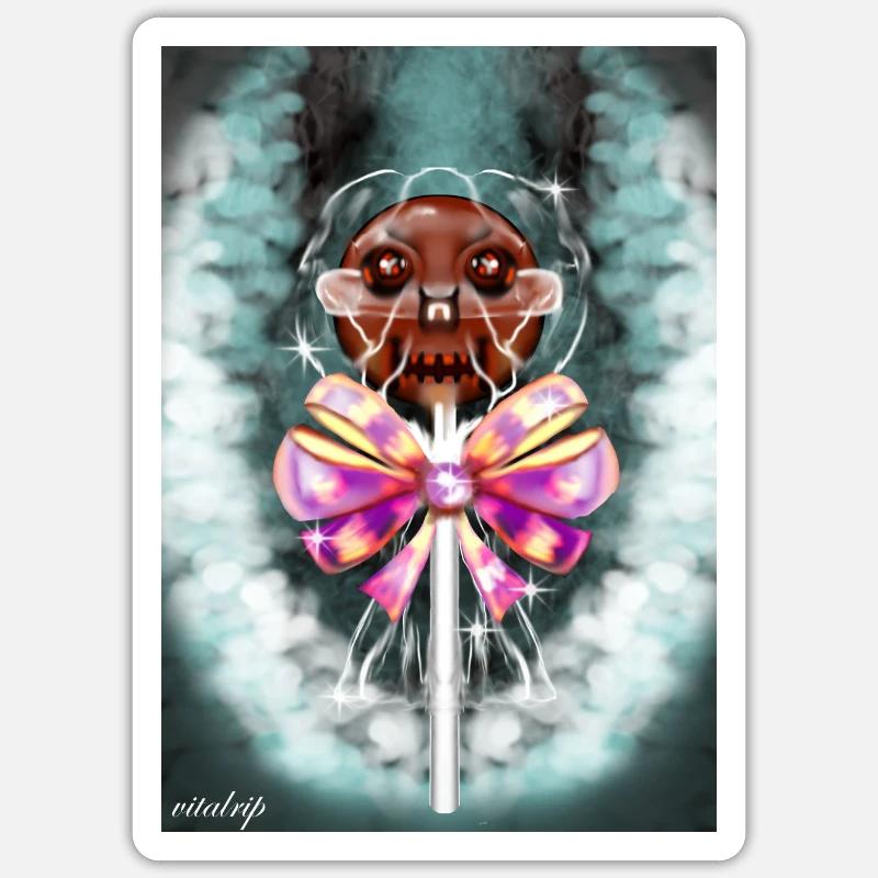 sucette - Sticker taille S (10 x 10 cm) - blanc mat
