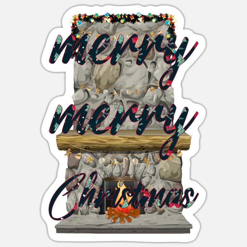 Joyeux Noël - Sticker taille S (10 x 10 cm) - blanc mat