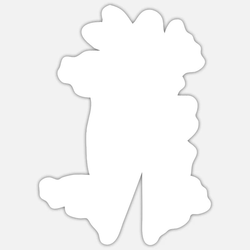 Mains en croissance - Sticker taille S (10 x 10 cm) - blanc mat