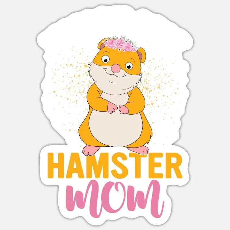 Weltbeste Hamstermutter Sticker Größe S (10 x 10 cm)
