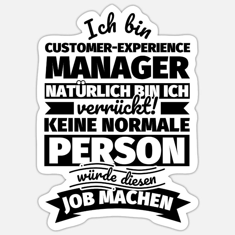 Customer-Experience Manager Geschenke Sticker Größe S (10 x 10 cm)