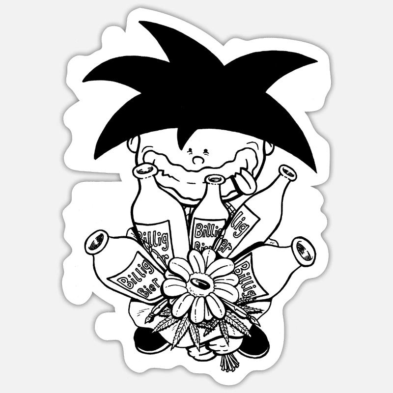 Bouquet - Sticker taille S (10 x 10 cm) - blanc mat