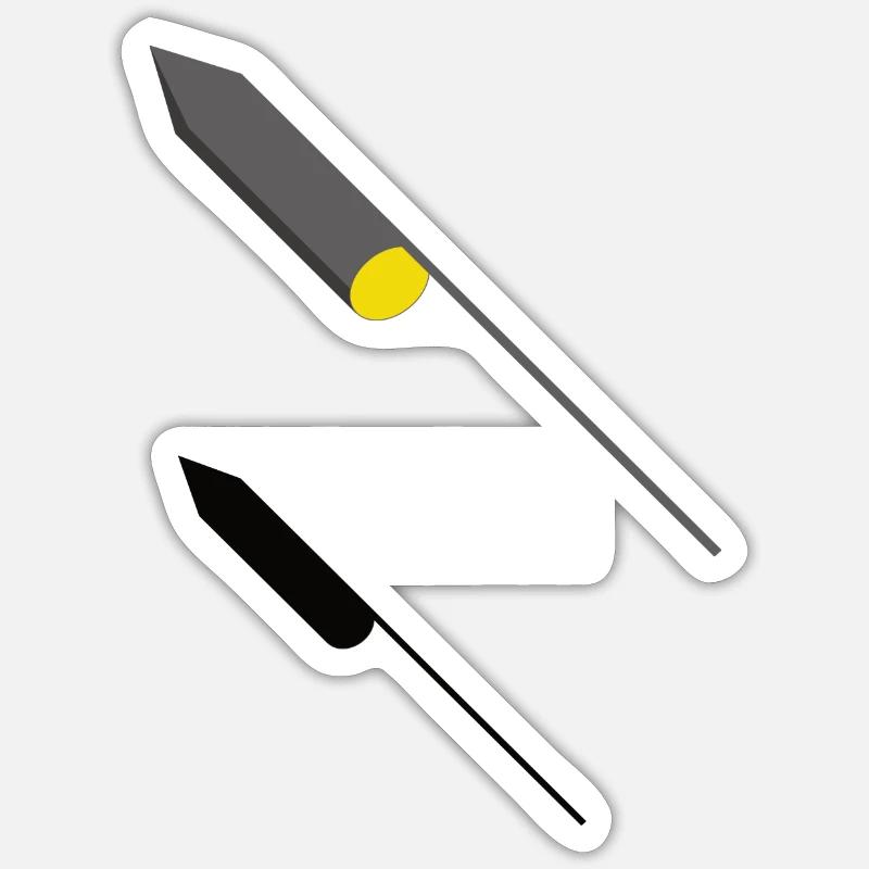 3D Rocket - Design Sticker size S (10 x 10 cm)