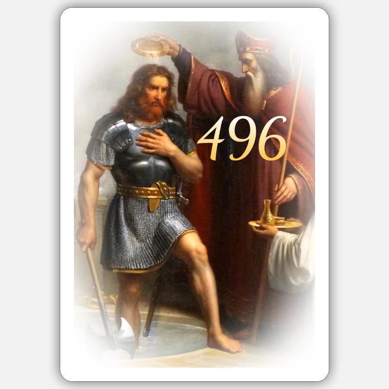 Batême de Clovis 496 Sticker taille S (10 x 10 cm)