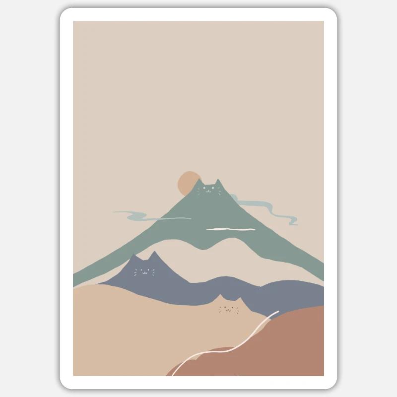 Monchatgne - Sticker Größe S (10 x 10 cm) - Mattweiß