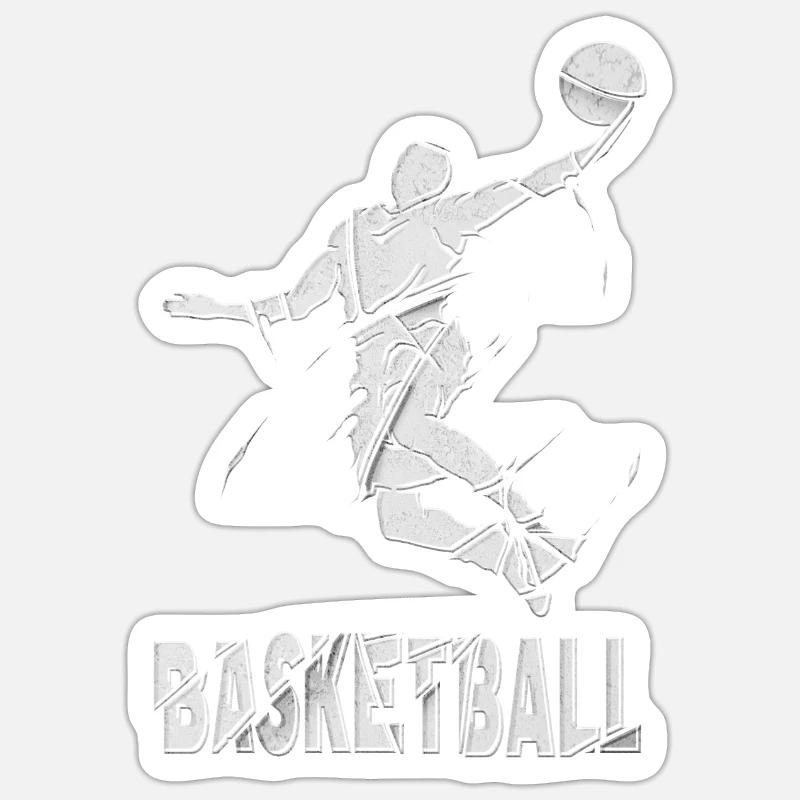 Basketteur Basketteur Dunking Broken Splash Sticker taille S (10 x 10 cm)