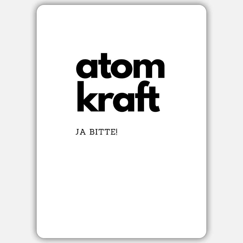 Atomkraft ja bitte Sticker Größe S (10 x 10 cm)
