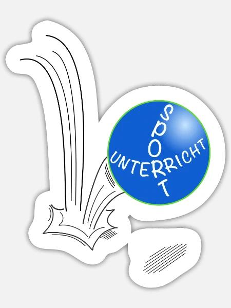 Sportunterricht 2.0 - Sticker Größe S (10 x 10 cm) - Mattweiß