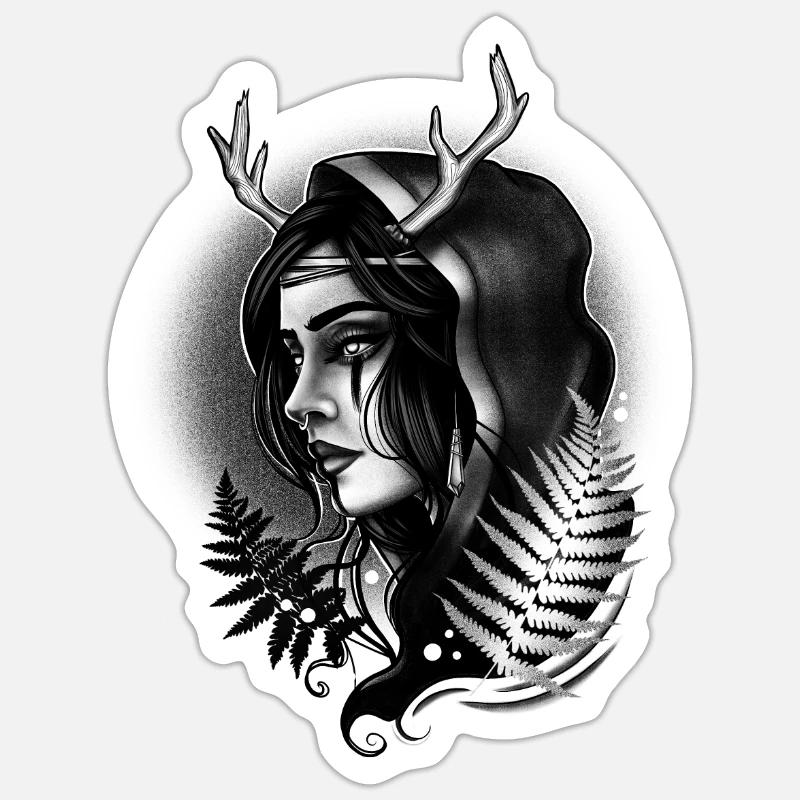 Déesse slave Sticker taille S (10 x 10 cm)