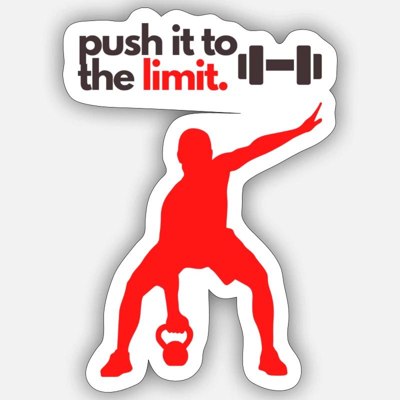 push it to the limit - Sticker Größe S (10 x 10 cm) - Mattweiß
