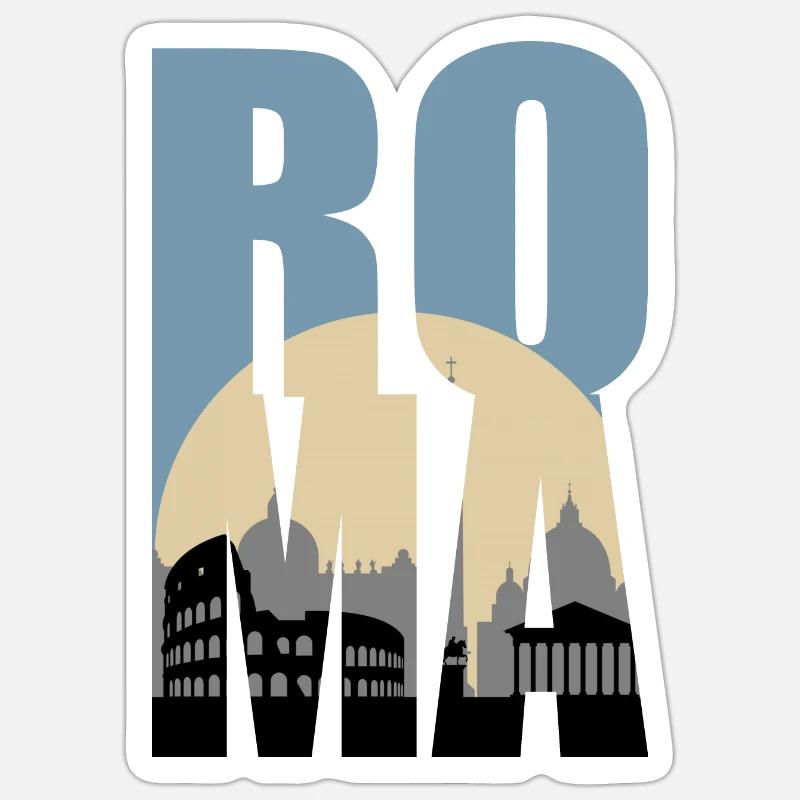 ROME - Sticker size S (10 x 10 cm) - white matte