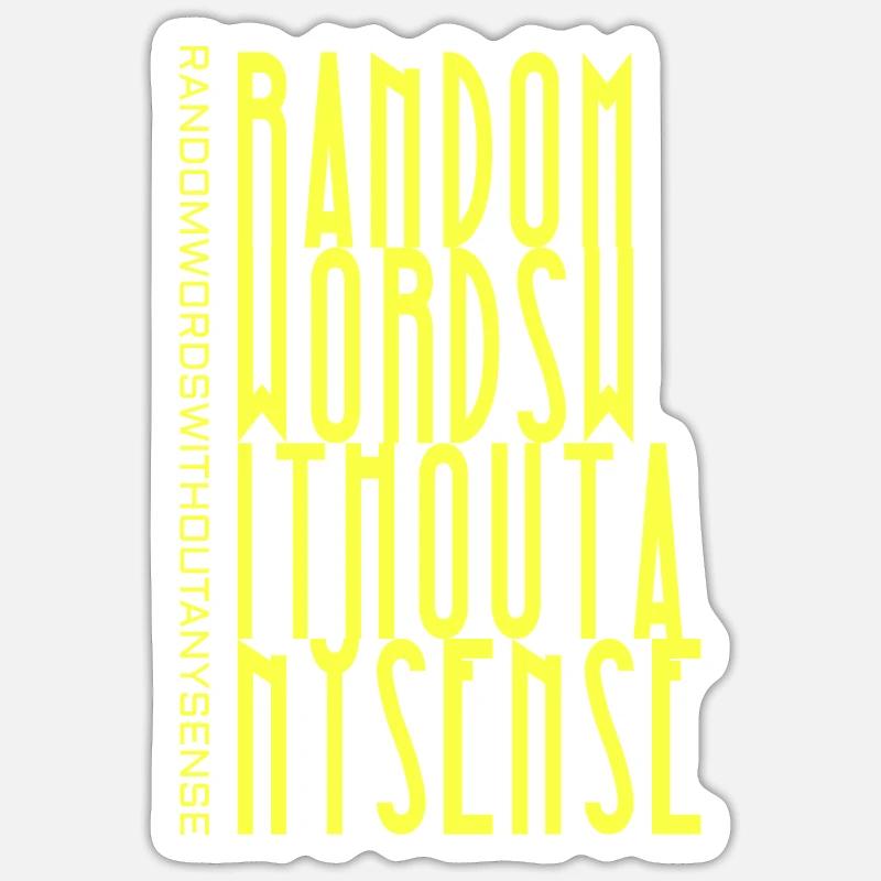 Random - Sticker Größe S (10 x 10 cm) - Mattweiß