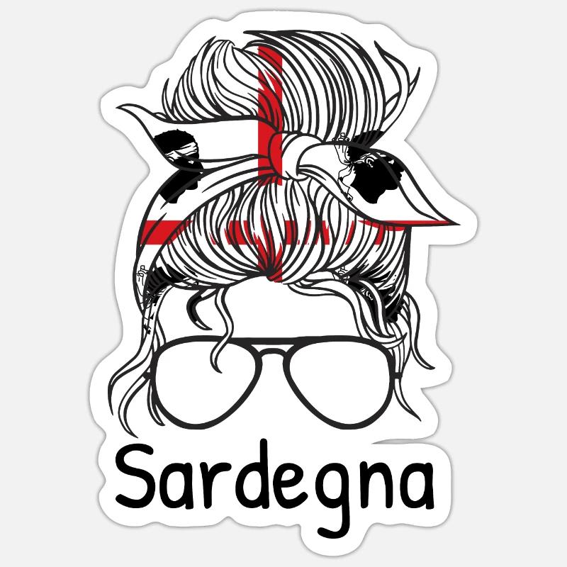 Sardaigne Drapeau Sarde Drapeau Sardegna Drapeau Sticker taille S (10 x 10 cm)
