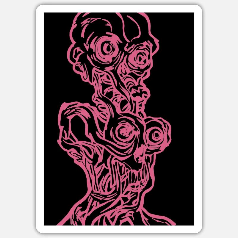 Brain eater - Sticker Größe S (10 x 10 cm) - Mattweiß