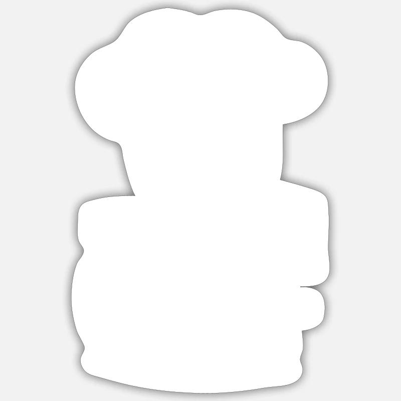 Chef né Sticker taille S (10 x 10 cm)