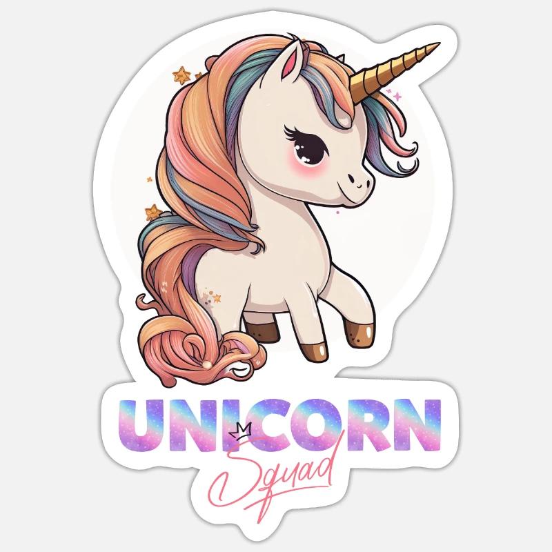 Unicorn Squad - Sticker size S (10 x 10 cm) - white matte