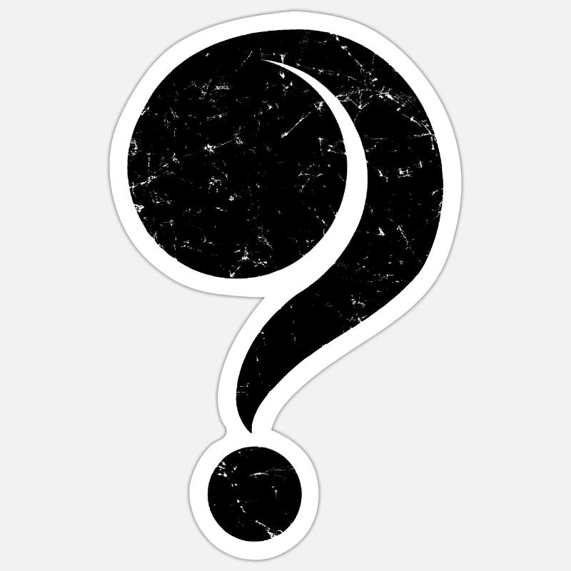 Question mark? Sixties Sticker size S (10 x 10 cm)