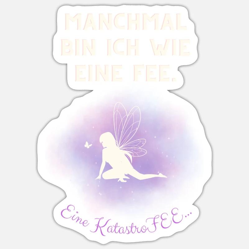 KathastroFee - Sticker Größe S (10 x 10 cm) - Mattweiß