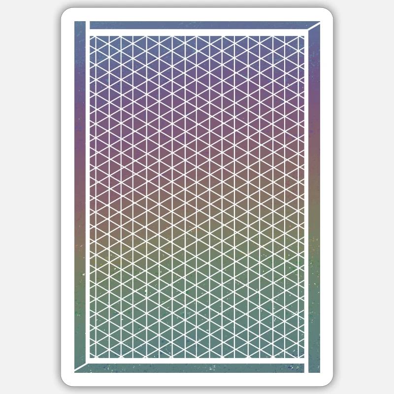 Regenbogenmuster - Sticker Größe S (10 x 10 cm) - Mattweiß