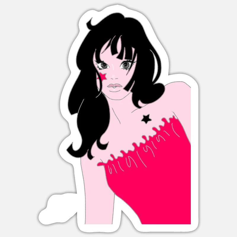 hello - Sticker taille S (10 x 10 cm) - blanc mat