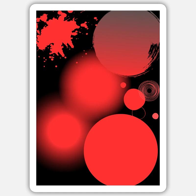 Red Paint - Sticker Größe S (10 x 10 cm) - Mattweiß