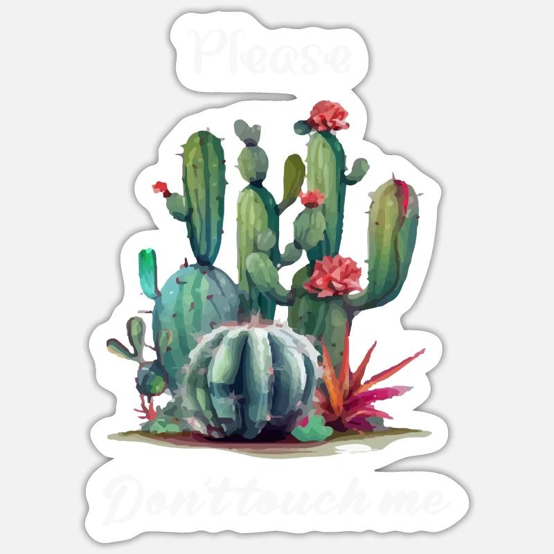 Bitte berühren Sie mich nicht - Sticker Größe S (10 x 10 cm) - Mattweiß