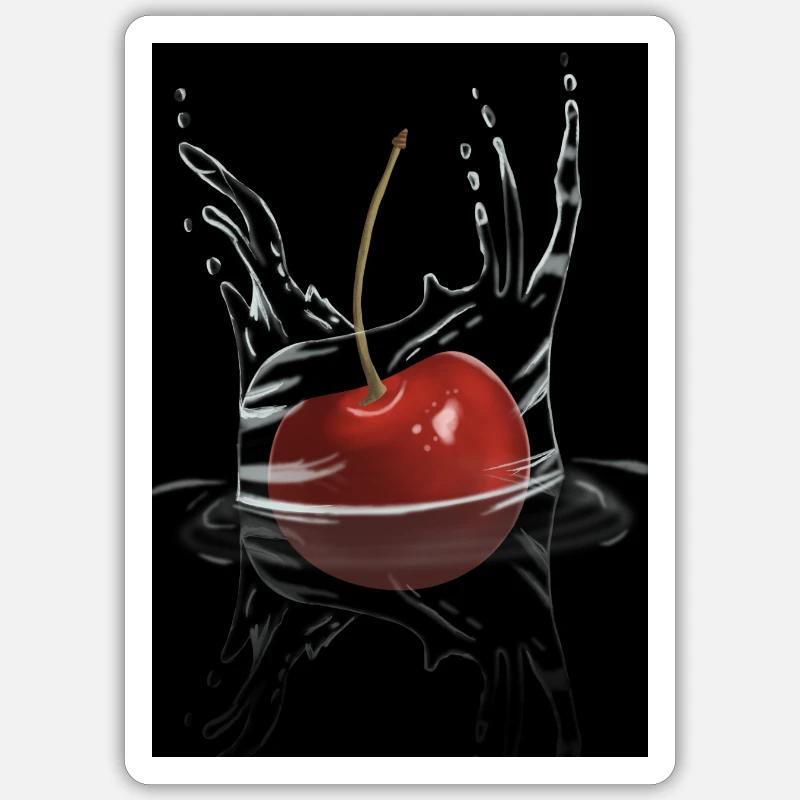 Kirsche Sticker Größe S (10 x 10 cm)