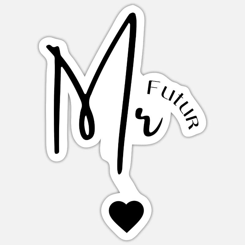 Futur mr - Sticker taille S (10 x 10 cm) - blanc mat
