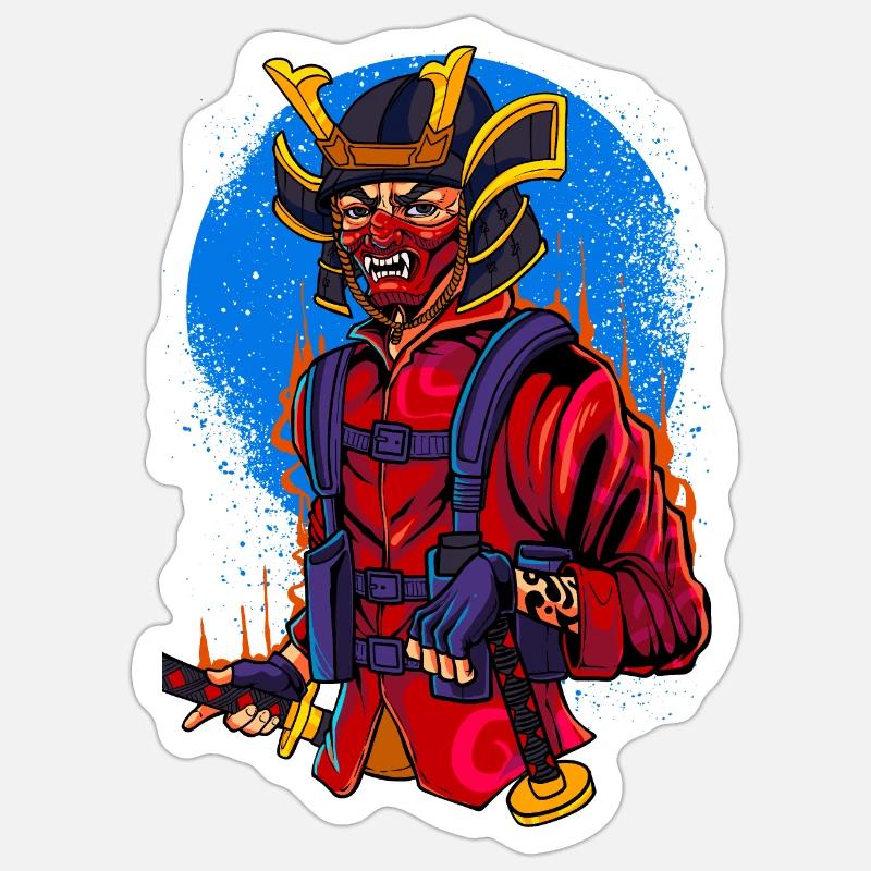 Samurai Sticker Größe S (10 x 10 cm)
