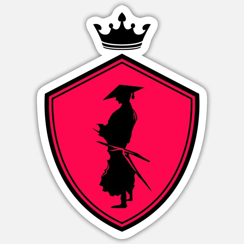 Samurai Warrior Crest Sticker size S (10 x 10 cm)