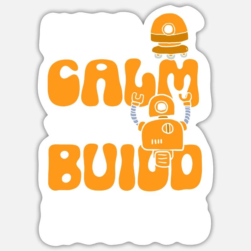 Robot électrique Jouets Robotique - Sticker taille S (10 x 10 cm) - blanc mat