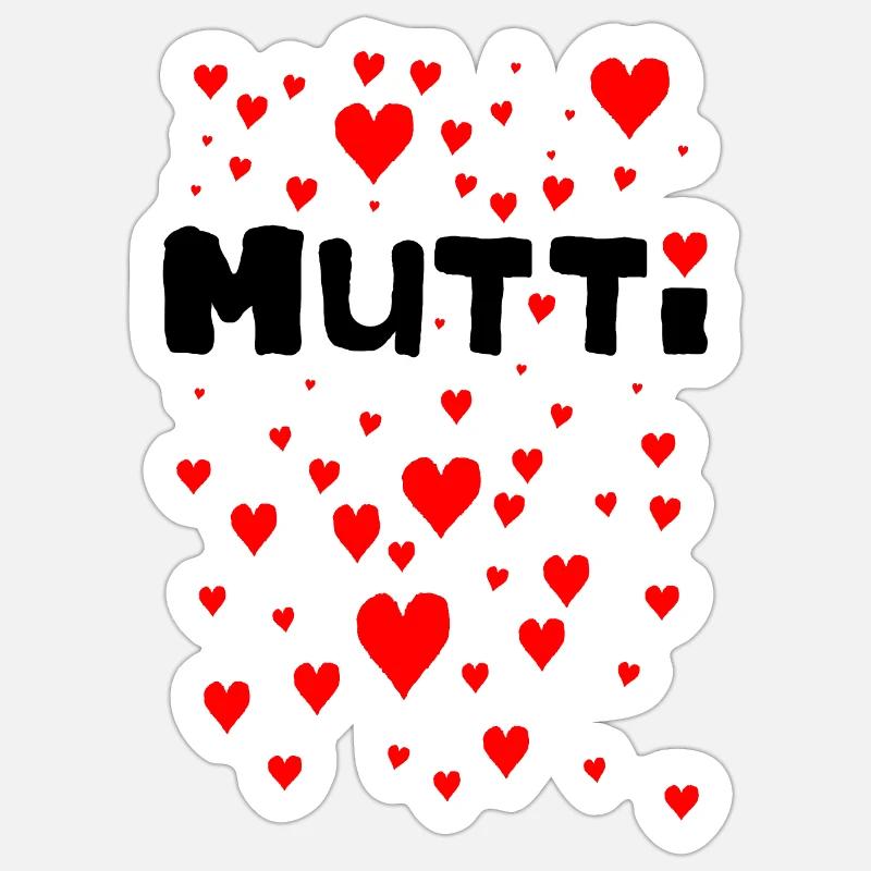 muttertag mama mutti mutter geschenk Sticker Größe S (10 x 10 cm)