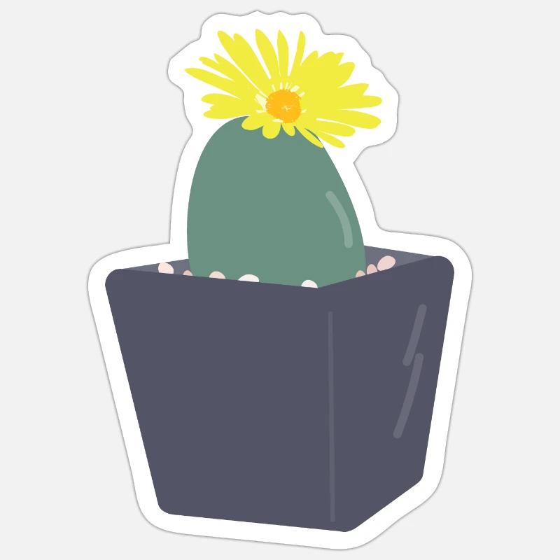 Lithops flower３ - Sticker size S (10 x 10 cm) - white matte