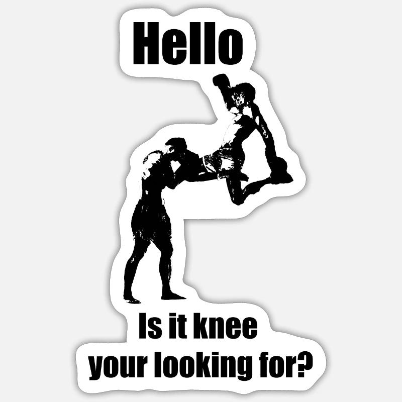 Is it knee your looking for? - Sticker Größe S (10 x 10 cm) - Mattweiß