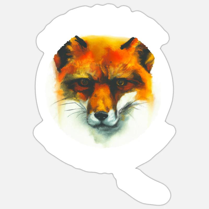 Quick Fox Light Feather Fox Fans Gift Sticker size S (10 x 10 cm)